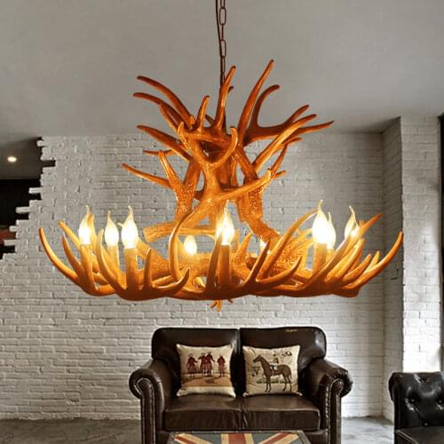 Nordic LED Chandelier E14 Pendant Lamp Lighting Hanglamp Industrial Buck Deer Horn Antler Bedroom Living Room Kitchen Fixtures