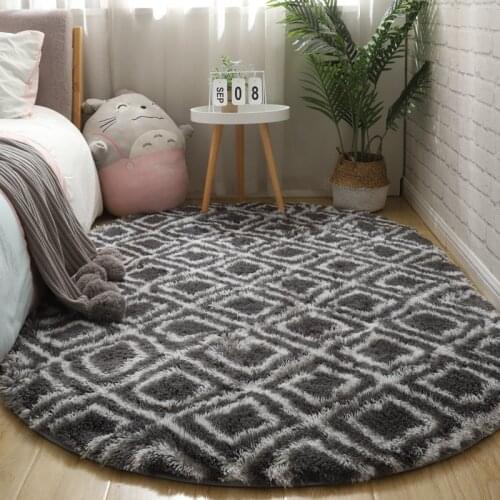 Nordic oval bedside carpet modern minimalist living room coffee table rug thickened study balcony balcony mat crawling carpet