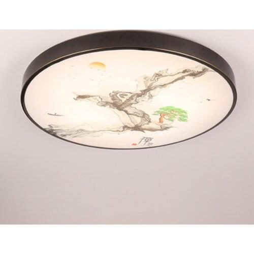 Modern Minimalist Copper LED Ceiling Lamp Bedroom Aisle Entrance Light Nordic Design Interior Home Decoration Ceiling Light