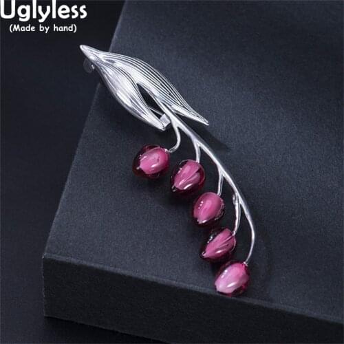 Uglyless Unisex Blooming Pearls Flowers Brooches for Women Elegant Pearls Jewelry Men Suits Dress Pins Brooch 925 Silver Flowers