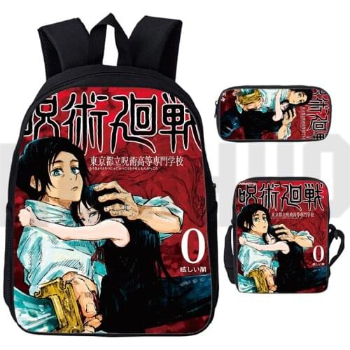 Hip Hop Jujutsu Kaisen Backpack for School Teenagers Girls Sac A Dos Rucksack 3D Print Japan Anime Schoolbags Pen Case Mochila