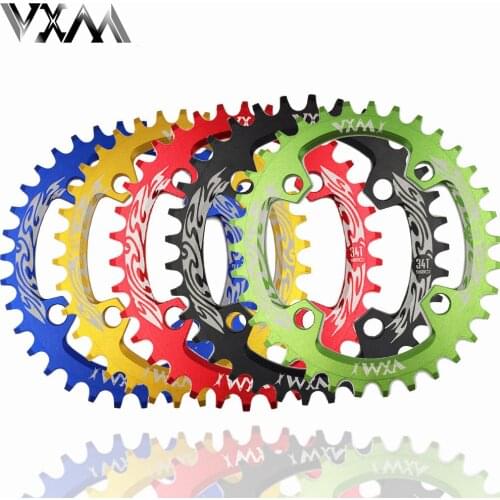 VXM Bicycle 96BCD 32T/34T/36T/38T Ultralight Alloy MTB Bike Narrow Wide Chainring Oval Chainwheel Cycle Crankset Bicycle Parts