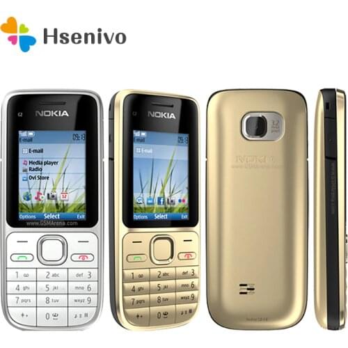 Nokia C2-01 refurbished-Original Nokia C2-01 Unlocked Mobile Phone 2.0" 3.2MP Bluetooth GSM/WCDMA 3G Phone Free Shipping