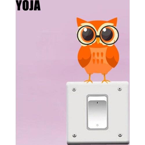 YOJA Cute Creative Switch Wall Sticker Home Living Room Bedroom Owl Decor 10SS0053