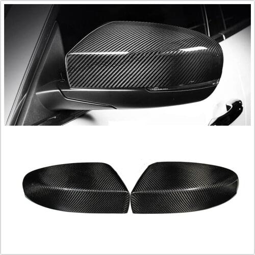 For Maserati Ghibli Quattroporte 2017 2018 Replacement Dry Carbon Fiber Car Exterior Door Window Side Rear View Mirror Cover Cap
