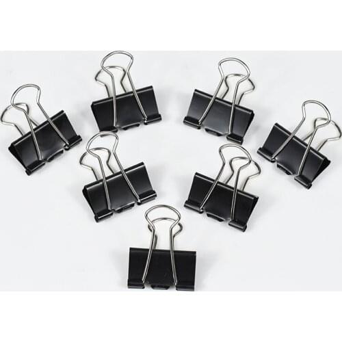 6225B Metal Binder Clips Home Office Books File Paper Organizer Clip Food ClipsStrong clamping force Easy classification