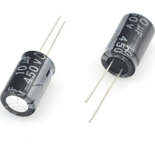 450V10UF volume 10x16mm 450v 10uf aluminum electrolytic capacitor 10pcs