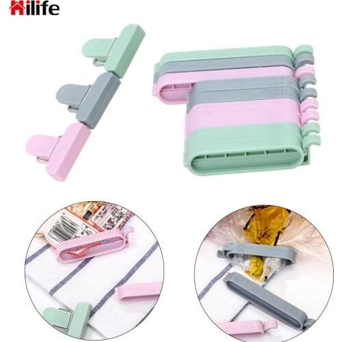 12Pcs/set Vacuum Sealer Clamp Bag Clips Home Accessories Kitchen Tool Food Clip Snack Storage Bag Sealer Plastic