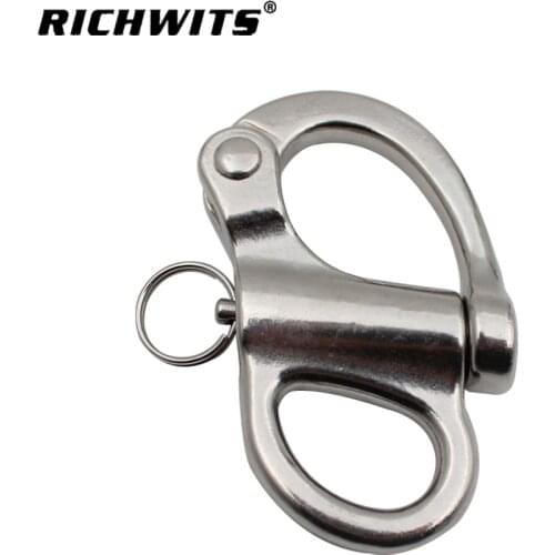 35mm Stainless Steel Fixed Bail Snap Shackle for Bracelet Sailboat