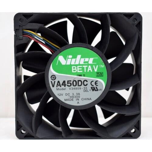 Nidec V34809-35 DC 12V 3.3A 120x120x38mm 4-wire Server Cooling Fan