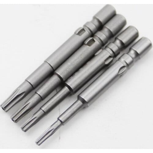 4Pcs 800 4mm Shank Torx Screwdriver Bit Set T1 T2 T3 T4 Magnetic Electric Screwdrive Hand Tools 40mm