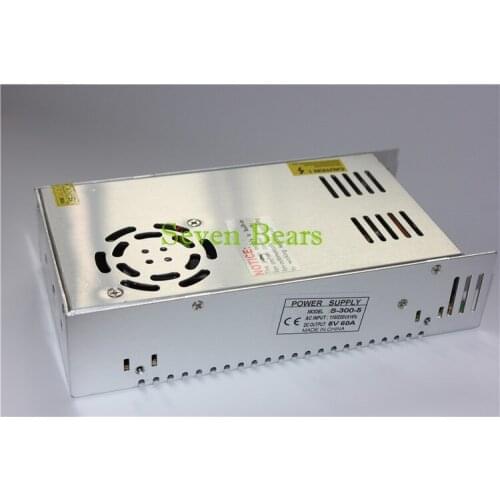 Best quality 5V 60A 300W Switching Power Supply Driver Adapter for LED Strip AC110V 220V Input to DC 5V free shipping
