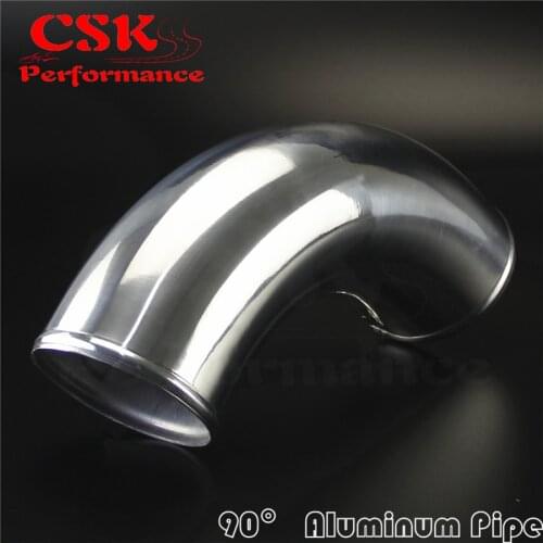 90 Degree 89mm 3.5" inch Aluminum Intercooler Intake Pipe Piping Tube hose