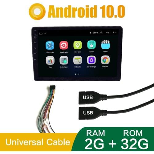 10 INCH 2GB RAM 32GB ROM Android 10.0 Car radio Multimedia Video Player Universal auto Stereo Bluetooth Steering Wheel control