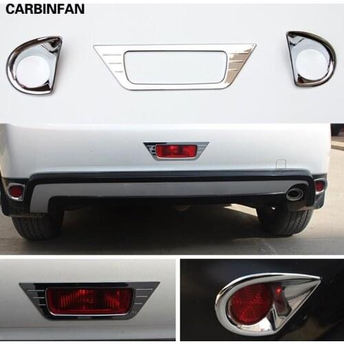 Car detector frames stick ABS Chrome cover trim back tail rear Brake light lamp sticks 3pcs For Mitsubishi ASX 2013 2014 2015