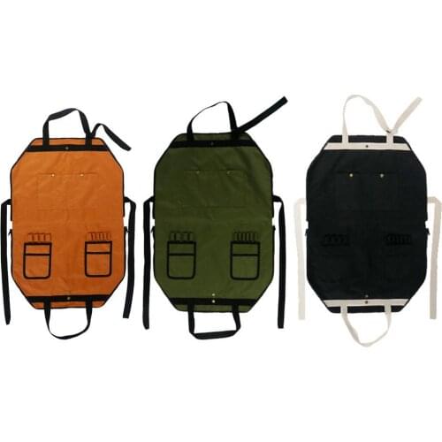 Woodworking Apron With Multi-Pockets Work Aprons For Gardening Camping Hand Carrying Firewood Bag Hanging Bag Storage Bag