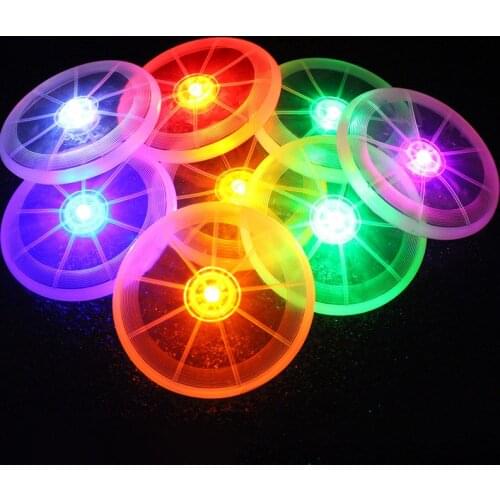 Pet supplies dog toy LED luminous flying disk environmental protection material dog training supplies dog chew toys