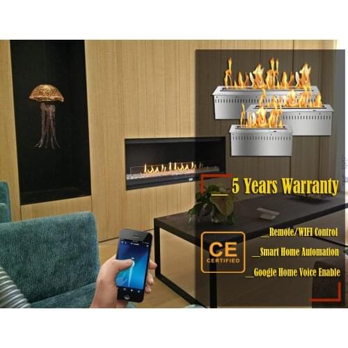 Inno-Fire 18 inch intelligent ethanol burner stainless steel electric fire place