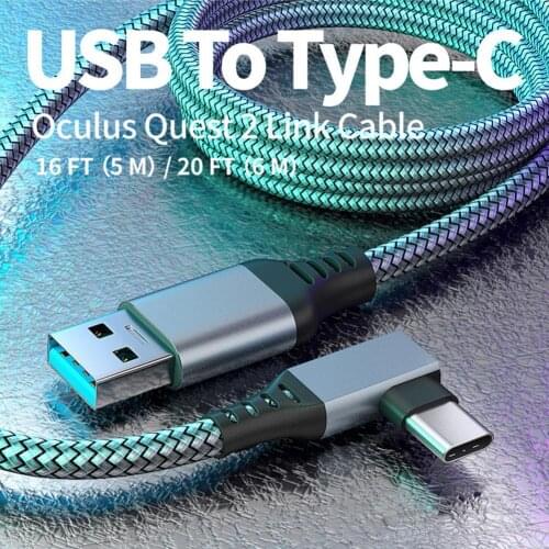 5M Data Line For Oculus-Quest 1/2 Link Headset USB 3.0 Type C Data Charging Cable Transfer Type-A To USB-C Cord VR Accessories