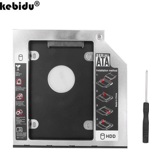 Kebidu SATA 3.0 to Sata 2nd HDD Caddy Tray Hard Drive 12.7mm SSD Case Enclosure Optibay for IBM Lenovo Thinkpad R500 T420