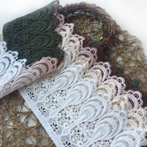 1Yds/lot 13cm wide Milk silk water soluble embroidery bottle shape lace DIY clothing skirt accessories AC719