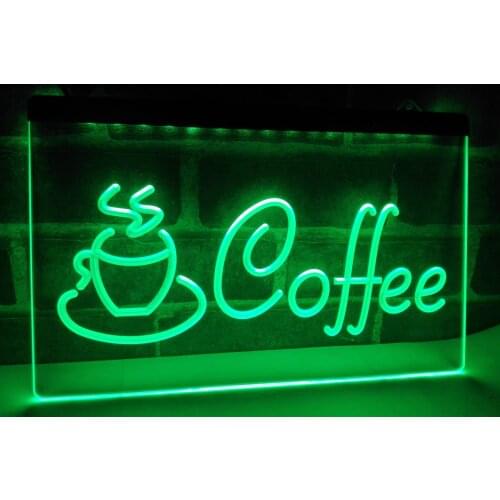 LB433- Coffee Cup Cappuccino Cafe LED Neon Light Sign home decor crafts