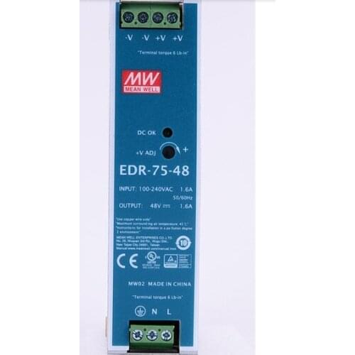 MEAN WELL EDR 48V 1.6A 76.8W Rail DC Transformer DR Switching Power Supply