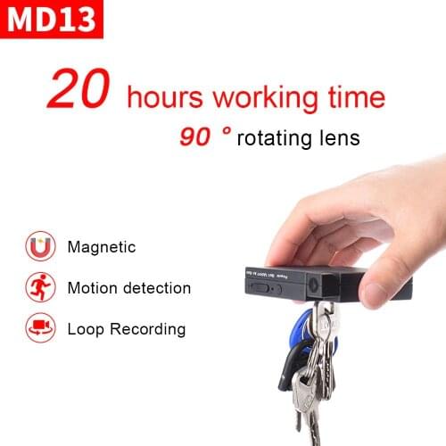 20 Hours recording MD13 HD 1080P Mini DV camera Motion Detection camcorder Sport cam Video Voice Recorder with 2000mAh Battery