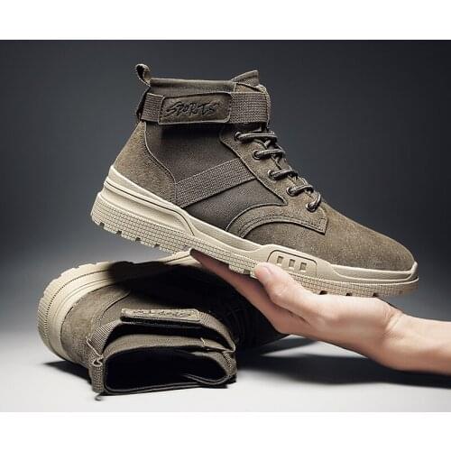 2020 New high-top Martin boots fashion casual men shoes pigskin rubber soles non-slip waterproof sneakers breathable comfortable