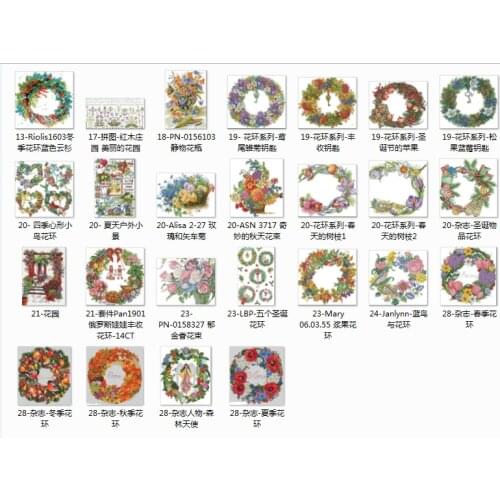 Riolis1603 Winter Wreath Blue Spruce Embroidery,DIY 14CT Unprinted Arts Cross stitch kits Set Cross-Stitching Home Decor
