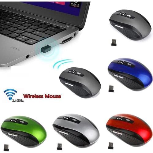 Portable 7500 2.4GHz Wireless Gaming Mouse 4 Keys Computer Gaming Mouse Cordless USB Battery Powered For Laptop Desktop PC