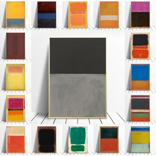 Mark Rothko Abstract Color Canvas Art Posters and Print Scandinavian Canvas Oil Painting on The Wall Pictures Home Decor Cuadros