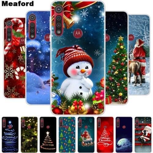 Christmas Cartoon Case For Motorola Moto G8 Power Lite E5 G6 Plus G9 Play E6S 2020 Case Silicone Soft TPU Cover G9Play Case Capa