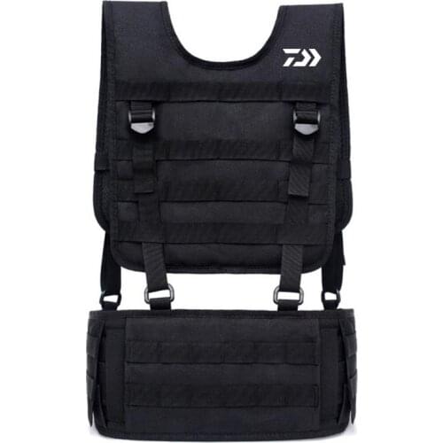 Outdoor Tactical Fishing Vest Waist Pack Adjustable Multifunctional Climbing Camping Travel Multi-Purpose Sports Fishing Vests