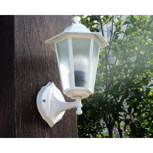 Waterproof Wall Lamps European Outdoor Garden Wall Light White Pastoral Balcony Corridor Staircase Wall Light LU627101 ZL389
