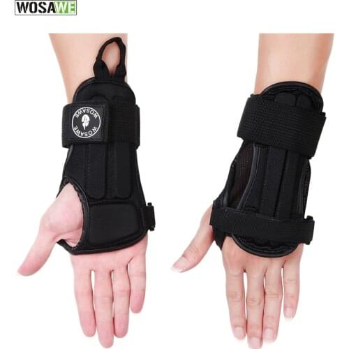 WOSAWE Adjustable Wrist Support Brace Support Pads EVA Skiing Hand Protection Splint Fractures Sport Sprain Wristbands