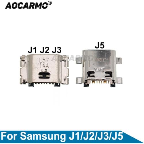 Aocarmo For Samsung Galaxy J1 J2 J3 J5 USB Charging Port Connector Charger Plug Dock