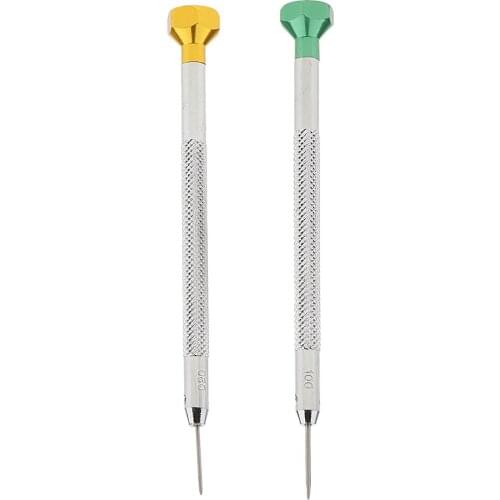 2pcs Watchmakers Tools Screwdrivers 0.8mm/1mm Band Strap Watch Repair Tool