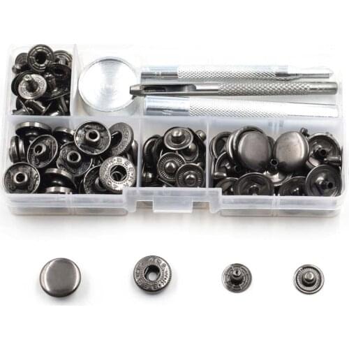 30 sets/lot)15mm Snap Buttons+Manually install the tool. Boxed.DIY accessories. Metal buttons. jeans.Decorative buttons