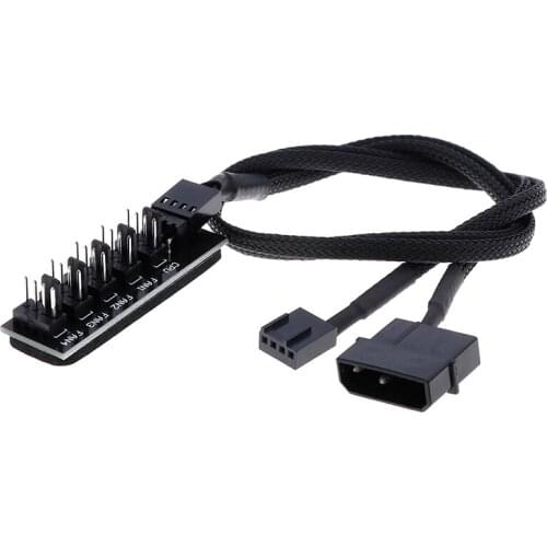 40 cm 1 to 5 4-pins PWM CPU Cooler/ Case/ Chassis Cooling Fan Power Cable Hub Splitter Adapter