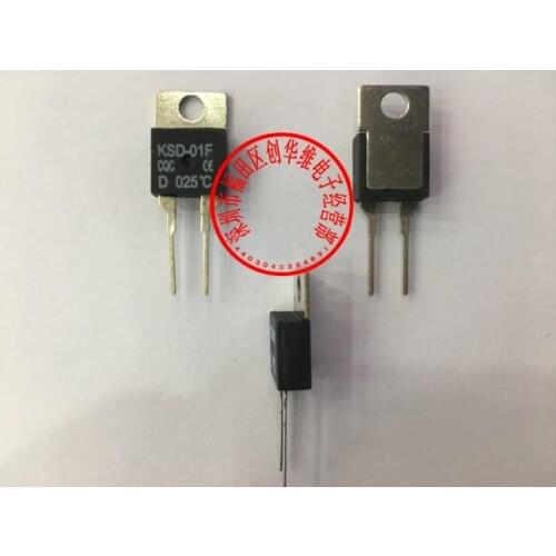 5pcs/Temperature switch Thermostat JUC-31F KSD-01F 25 Degrees Celsius Normally closed (N.C) D25C/Normally open (N.O) H25C