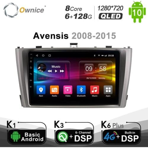 6G+128G Android 10.0 Car Radio GPS for Toyota Avensis 2008-2015 GPS Navi Seteo System with 4G LTE DSP SPDIF BT 5.0 1280*720