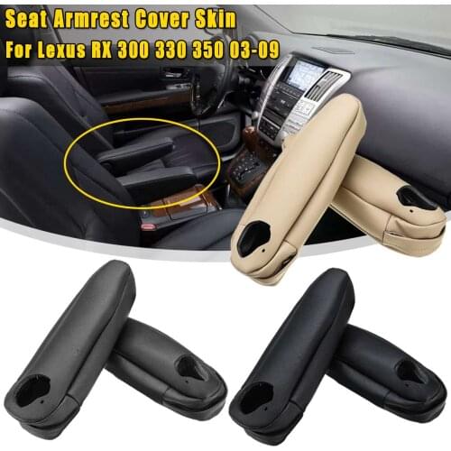1 Pair PU Leather Front Seat Armrest Cover For Lexus RX 300 330 350 2003 2004 2005 2006-2009 Replacement Seat Armrest Cover Skin