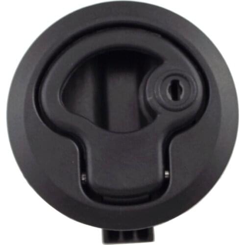 Black Locking lift handle Flush Boat Latch with key can locking Flush Pull Latches Deck Hatch 1pc