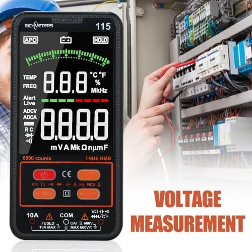RM115 Digital Multimeter 6000 Counts True RMS A C/DC Voltage /Capacitance/Resistance/Diode Voltmeter