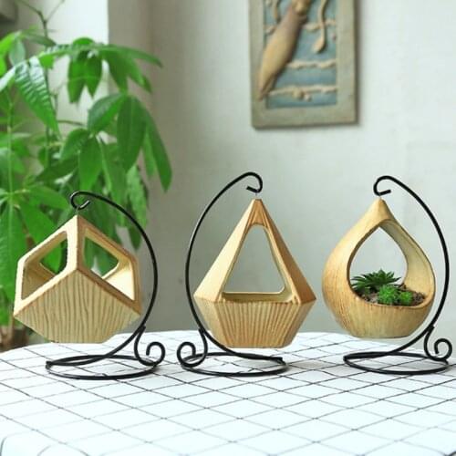 Rustic Flower Pot Natural Wooden Succulent Planter Box Bed Case Garden Decor