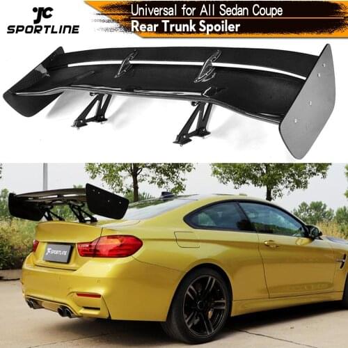 For BMW M3 M4 Audi A5 S5 Benz W205 Sedan Universal Spoiler for All Cars Carbon Fiber Rear Trunk Spoiler