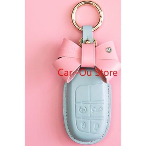 For Jeep Grand Cherokee Patriot Cherokee Compass Remote Smart Key Fob Case Holder Cover High Quality Leather For Girls