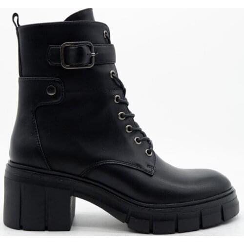 Short boots womens winter new European and American style Martin boots thick heel waterproof platform black versatile high heel