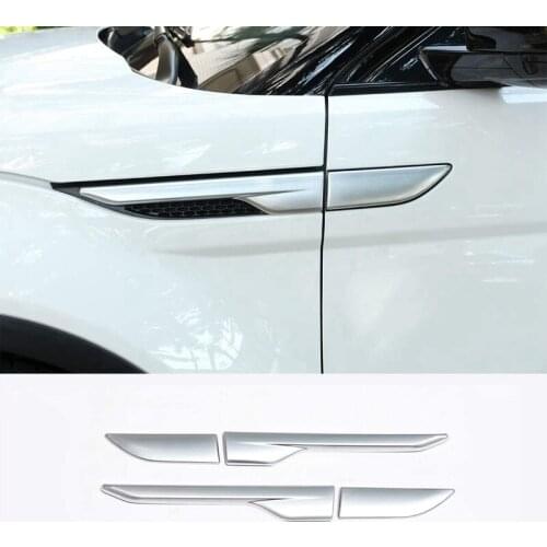 Matte Silver Side Air Vent Outlet Cover Decoration Sticker for Land Rover Range Rover Evoque 2012-2019